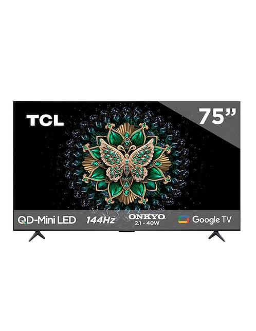 Pantalla Smart TV Tcl QD- mini LED de 75 pulgadas 4K/UHD 75QM6K con Google TV