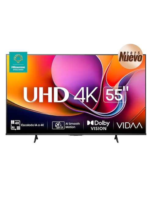 Pantalla Smart TV Hisense LED 55 pulgadas 4K/UHD 55A65NV