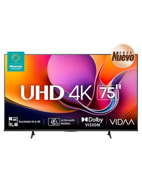 Pantalla Smart TV Hisense LED 75 pulgadas 4K/UHD 75A65NV