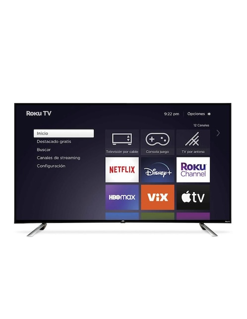 Pantalla JVC LED de 70 pulgadas 4K/UHD SI70URF con Roku TV