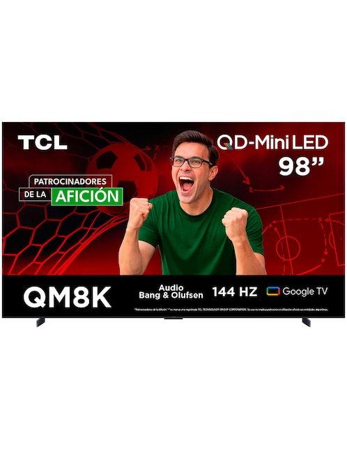 TCL Pantalla Smart TV Tcl QD- mini LED de 98 pulgadas 4K/UHD 98QM8K con Google TV