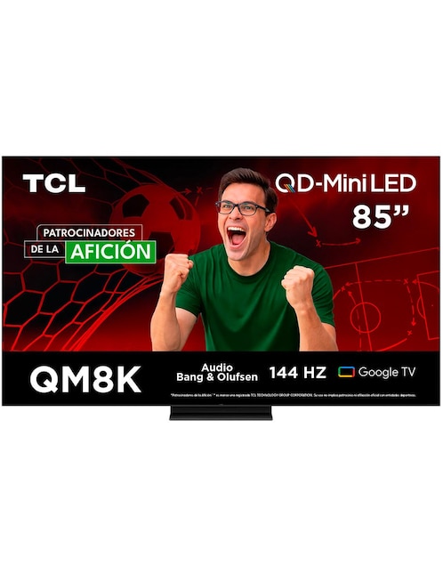 TCL Pantalla Smart TV Tcl QD- mini LED de 85 pulgadas 4K/UHD 85QM8K con Google TV