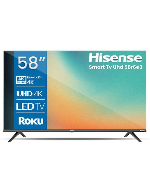 Pantalla Smart TV LCD de 58 pulgadas 4K/UHD 58R6E3 con Roku TV