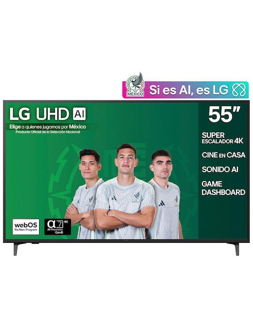 LG Pantalla Smart TV LG UHD de 55 pulgadas 4K/UHD 55UA8000PSB con AI webOs
