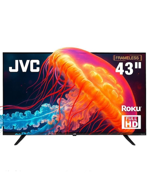 Pantalla Smart TV Jvc LED de 43 pulgadas Full HD SI43FRF con Roku TV 1