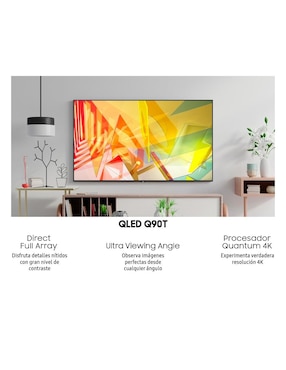 Pantalla Smart TV Samsung QLED de 65 pulgadas 4K/UHD QN65Q90TAFXZX