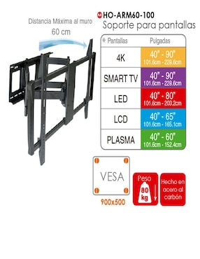 Soporte Master para pantalla inclinable