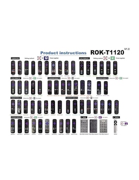 Control Remoto para Sharp Roku TV 2T-C45Cf2Ur 4T-C55Cl2Ur
