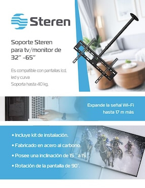 Soporte Steren para pantalla fijo