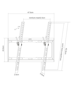 Soporte Manhattan para pantalla inclinable