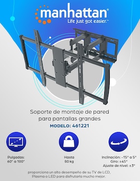 Soporte Manhattan para pantalla articulado