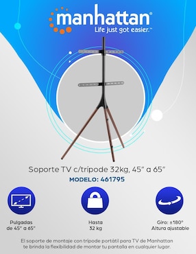 Soporte Manhattan para pantalla portátil 45 - 65 pulgadas