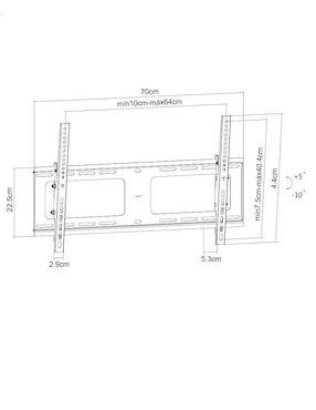 Soporte Manhattan para pantalla inclinable