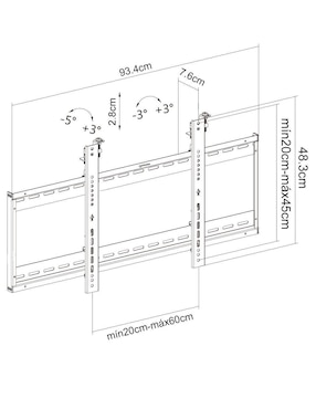 Soporte Manhattan para pantalla fijo