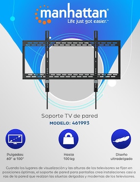 Soporte Manhattan para pantalla fijo 60 - 100 pulgadas