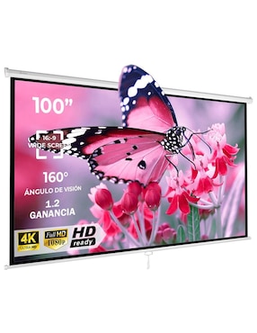 Pantalla Manual para Proyector Audiotek MKZ-PANTA100MBLA