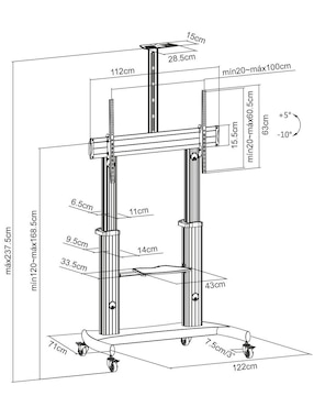 Soporte Manhattan para pantalla portátil 100 pulgadas