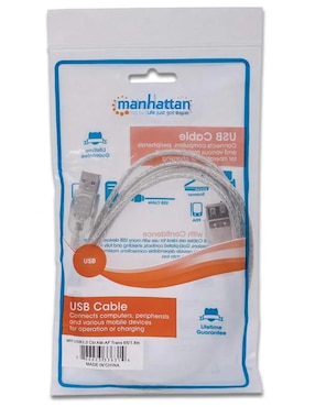 Cable USB A Manhattan de 1.8 m
