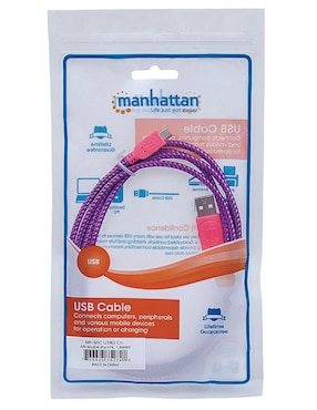 Cable micro USB Manhattan a tipo USB A de 1.8 m