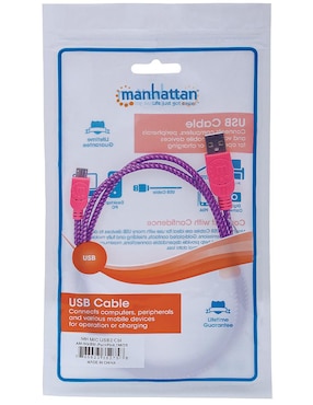 Cable micro USB Manhattan a tipo USB A de 1 m