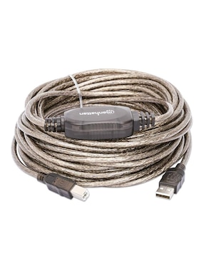 Cable USB B Manhattan a tipo USB A de 11 m