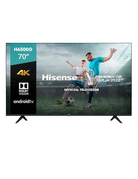 Pantalla Hisense LED Smart TV de 70 Pulgadas 4K/UHD 70H6500G con Android TV