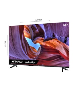 Pantalla Smart TV Sansui LED de 55 pulgadas 4K/UHD SMX55V1UA con Android TV