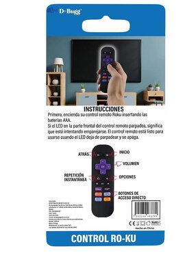Control Remoto para Smart TV Dbugg Roku