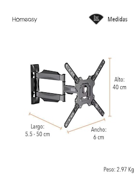 Soporte Homeasy para pantalla inclinable 32 - 55 pulgadas