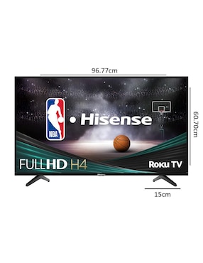 Pantalla Smart TV Hisense LED de 43 pulgadas Full HD 43H4030F4 con Roku TV