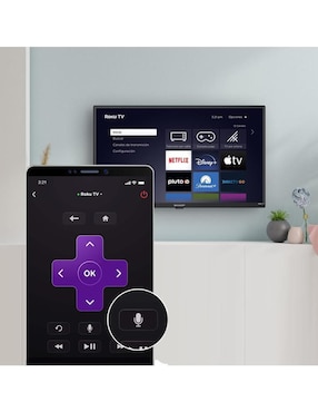 Pantalla Smart TV Sharp LED de 32 pulgadas HD 2T-C32CF2UR con Roku TV
