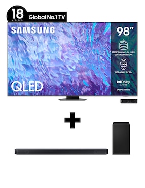 Pantalla Smart TV Samsung QLED De 98 Pulgadas 4K F-98Q80CAQ700D