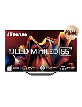 Pantalla Hisense Mini LED De 55 Pulgadas 4K 55U7N Con Google TV