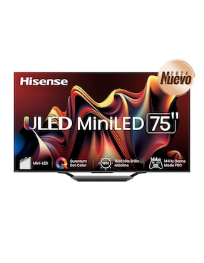 Pantalla Hisense Mini LED De 75 Pulgadas 4K 75U7N Con Google TV