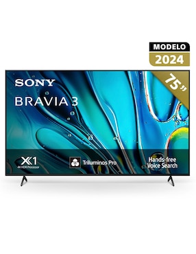 Pantalla Sony LCD De 75 Pulgadas 4K UHD Bravia 3