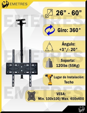 Soporte Emetres para pantalla inclinable
