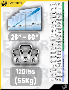 Soporte Emetres para pantalla inclinable