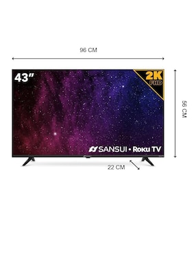 Pantalla Smart TV Sansui LED de 43 pulgadas Full HD SMX43P+HDMI con Roku TV