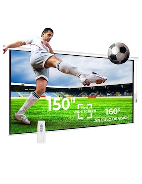 Pantalla proyector eléctrica Audiotek mkz-panta150ebla