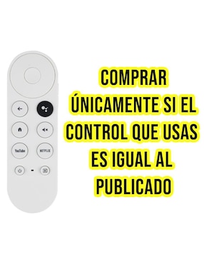 Control remoto para Smart TV Control Expert CE-GLH1 Google Chromecast 4K HD comando voz