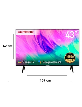 Pantalla Smart TV Compaq LED de 43 pulgadas Full HD QLG43EFHD con Google TV