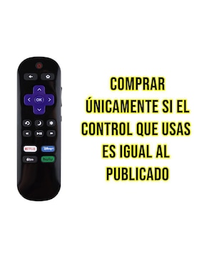 Control remoto para Smart TV Control Expert CE-HRUS23 Onn Roku TV, Element Roku TV, Hisense Roku TV, Philips Roku TV