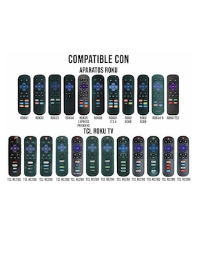Control remoto para Smart TV Control Expert CE-4RK TCL, LG, Insignia, Hisense, Sharp, Philips, Haier y Hitachi con sistema Roku
