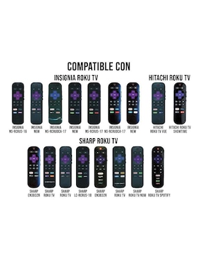 Control remoto para Smart TV Control Expert CE-4RK TCL, LG, Insignia, Hisense, Sharp, Philips, Haier y Hitachi con sistema Roku