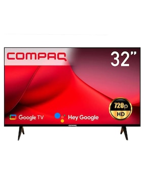 Pantalla Smart TV Compaq LED de 32 pulgadas HD QLG32EHD con Google TV