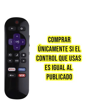 Control remoto para smart TV Control Expert CE-DRW1 Philips, Hisense, Onn, Spectra, Atvio, Jvc, Daewoo
