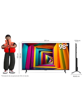 Pantalla Smart TV LG LED de 98 pulgadas 4K/UHD 98UT9050PSA con WebOS con LG ThinQ AI