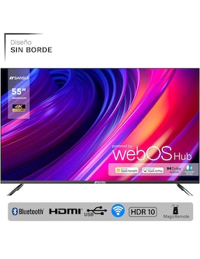 Pantalla Smart TV Sansui LED de 55 pulgadas 4K/UHD SMX55VAUW