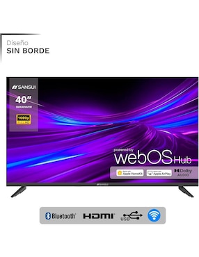Pantalla Smart TV Sansui LED de 40 pulgadas Full HD SMX40VAFW