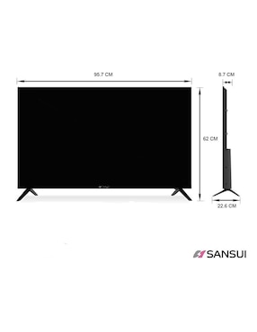 Pantalla Smart TV Sansui LED de 43 pulgadas 4K/UHD SMX43VAUG con Google TV